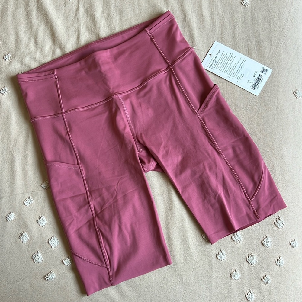 NWT Lululemon Fast & Free Cherry Tint Shorts